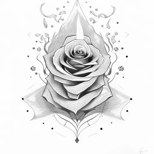 King With Money And Burning Rose