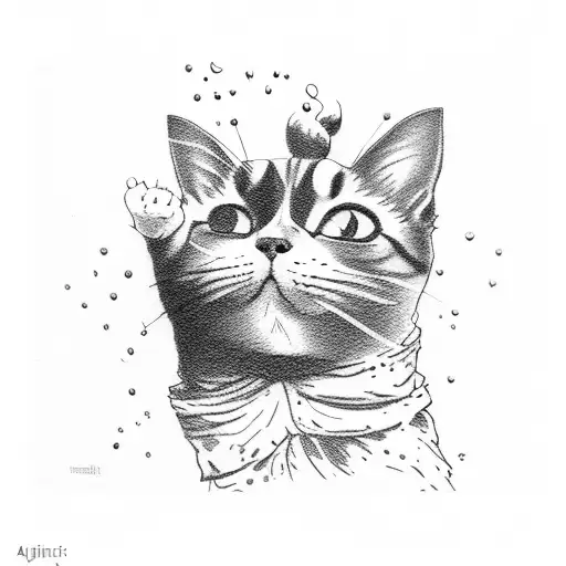 A Cat Playing A Grand Piano