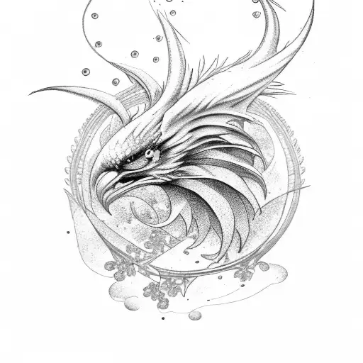 Phenix With Flowers Aquarius