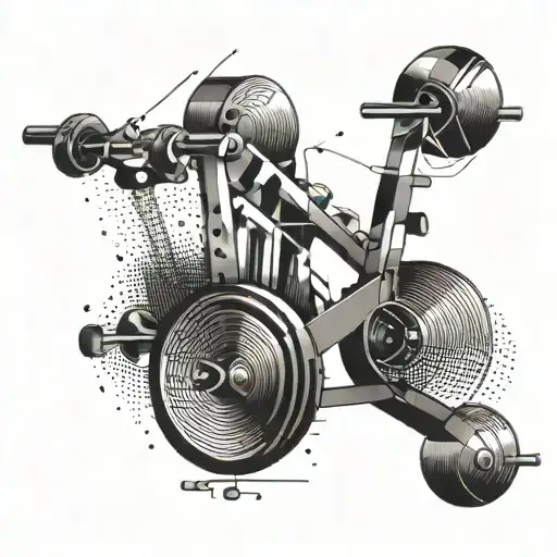 Abstract Geometric Design Incorporating Gym Equipment