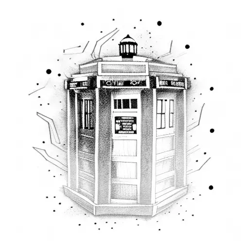 Tardis In Space Stardust Trailing Behind It