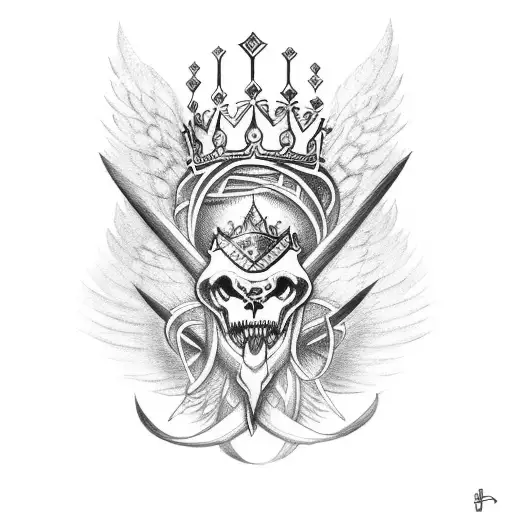 Crown With Wings And A Mamba