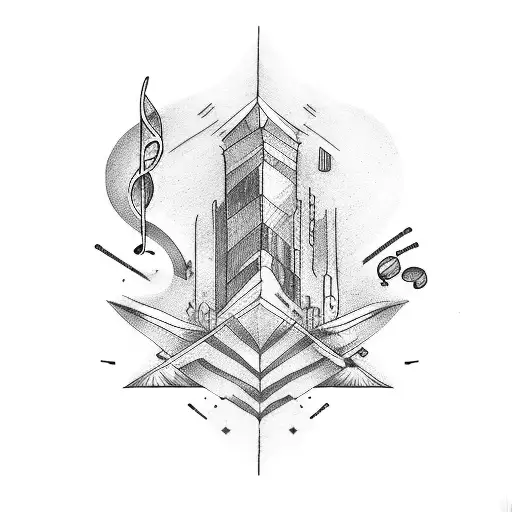 Music Travel And Book Tatoo