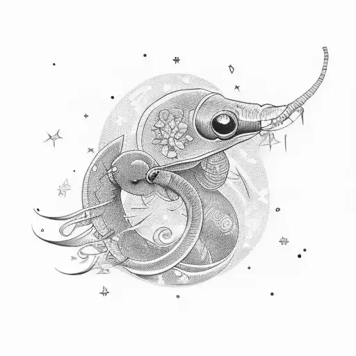 Worm And Star In A Rectangle