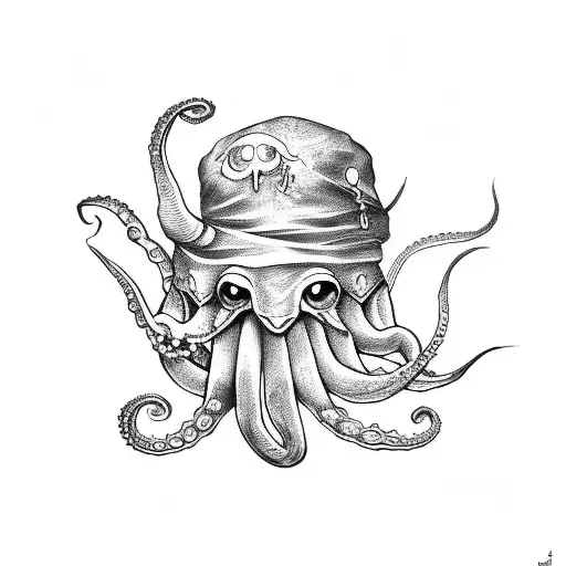 Pirats Fighting Octopus