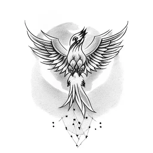 Design A Minimalistic Tattoo Of Phoenix