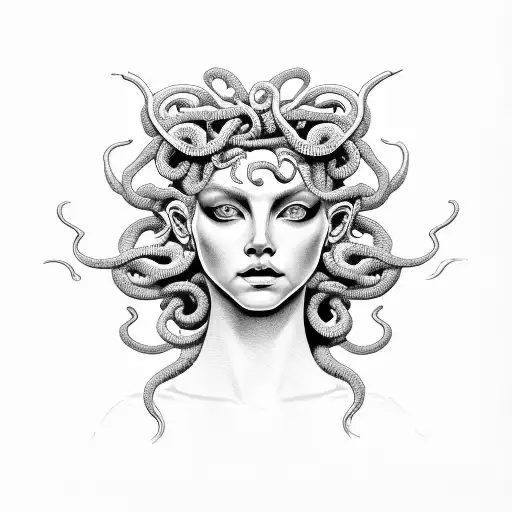 Medusa Abstract Feminine Small Face