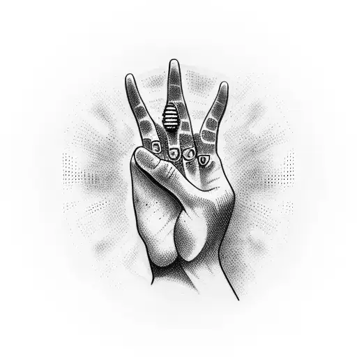 Victory Finger Symbol Stylized For Original
