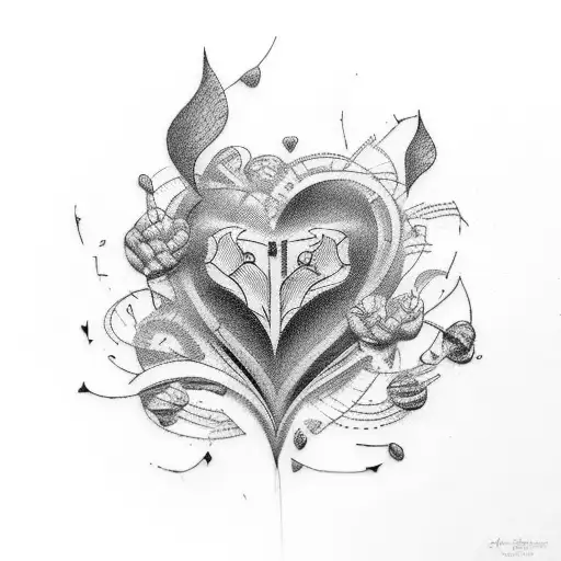 Create A Tattoo That Symbolizes The Power Of Music In Healing A Broken Heart