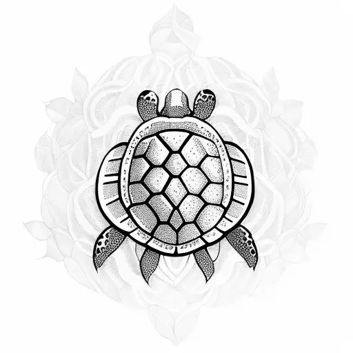 Turtle Sito Hawaian Flowers