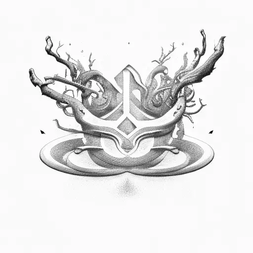 A Minimalist Design Of The Word 'Suga Rup's' Forming The Shape Of A Lifeline