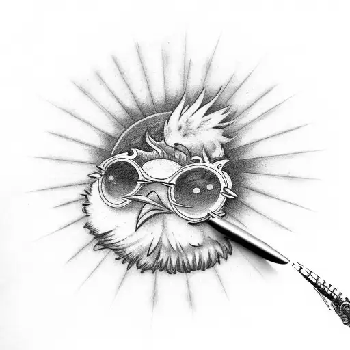 Chicken Nugget With Sun Glasses