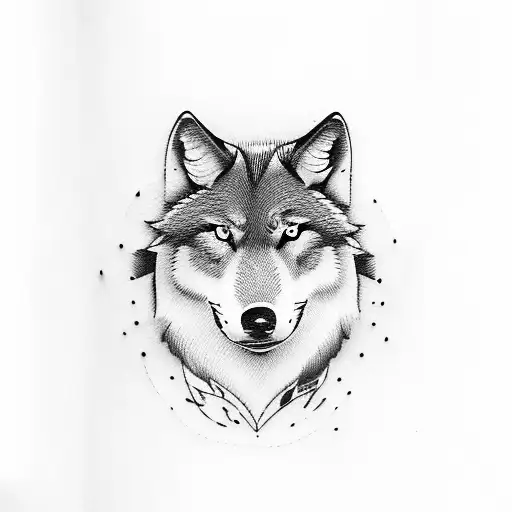 A Smoking Pipe With A Silhouette Of A Wolf