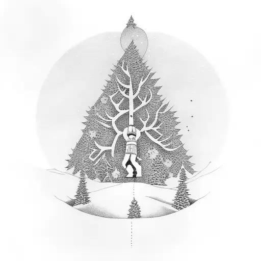 Snowboarder Tree
