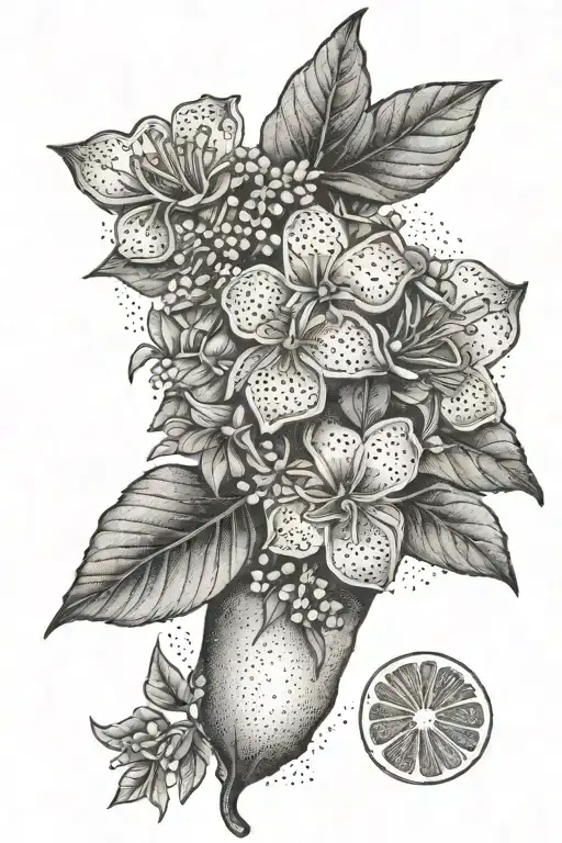 Florida Orange And Wildflowers