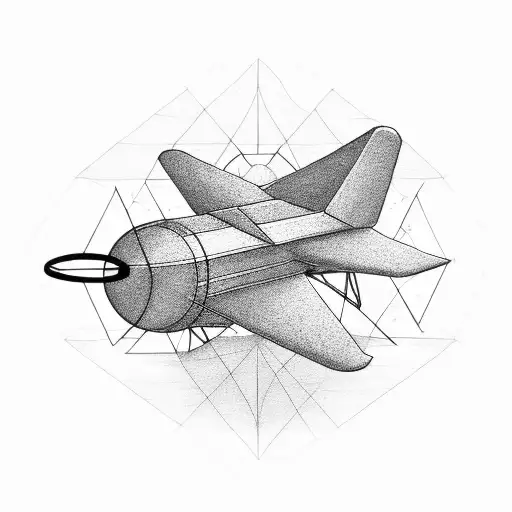 A Geometric Airplane Flying Over A Money-filled Landscape