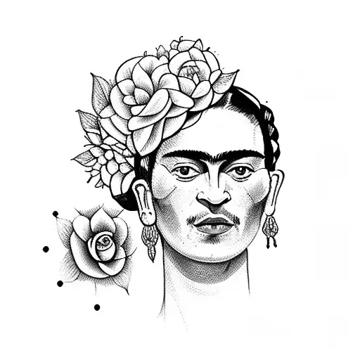 Frida Kahlo With Flower Crown