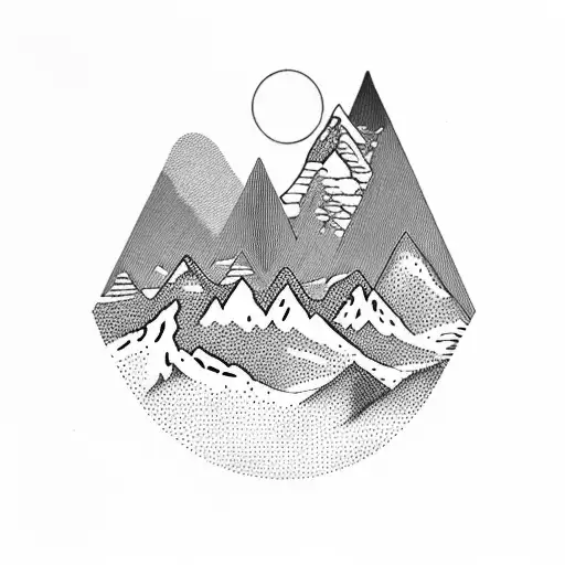 A Beautiful Mountain Range With A Foreground From A Distance