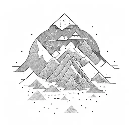 A Dramatic Mountain Range With A Foreground From A Distance