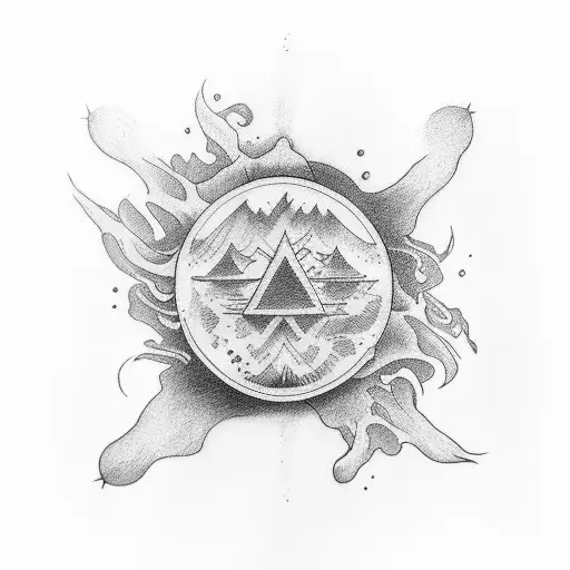 A Tattoo For A Forearm That Has Its Influences From Water