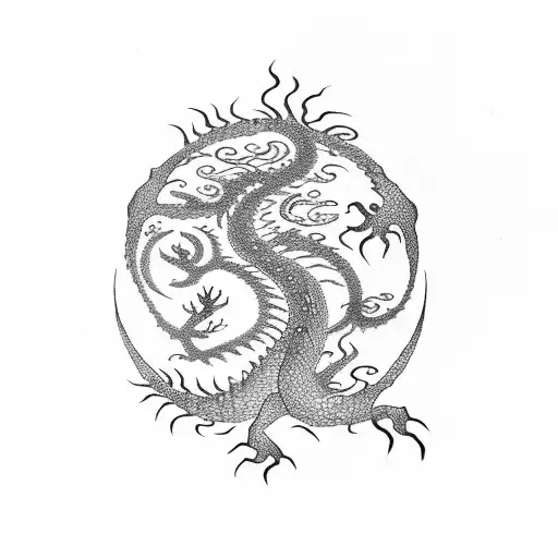 Tree Of Life With Dragon At Roots