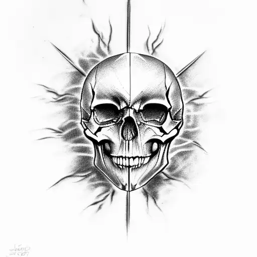 The Dark Mark From Harry Potter With The Deathly Hallows On The Skull With A Smokey Backround