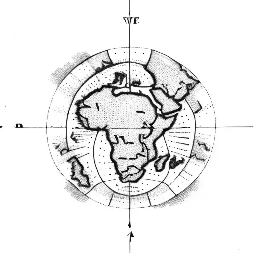 Outline Of France On Top Of A Compass
