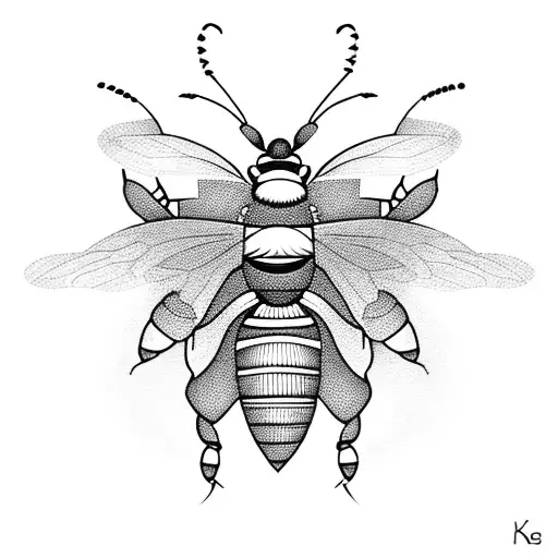 Basic Bee With H K S Designed In It