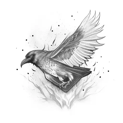 Dark Design With Ravens As Centerpiece