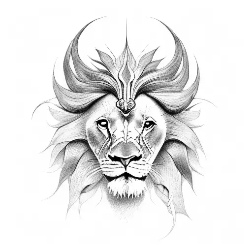 The Crane Bird And Lion