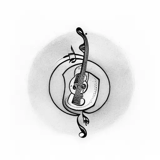 A Hand Flipping You Off With Music Notes For The Fingers And A Bass Clef For The Thumb