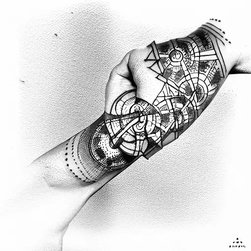 Forearm Fine Line Geometric