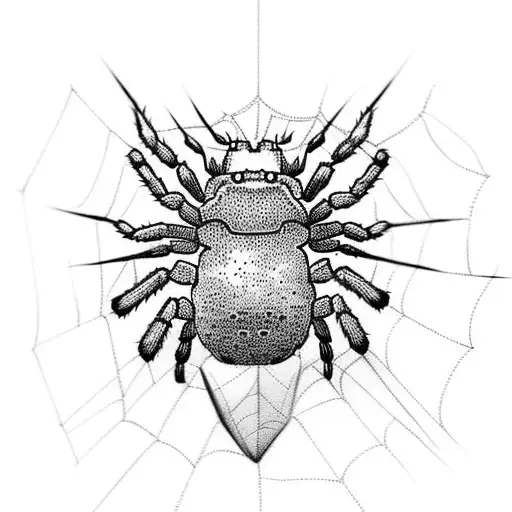 Spider Hanging Off A Cross With Military Boots