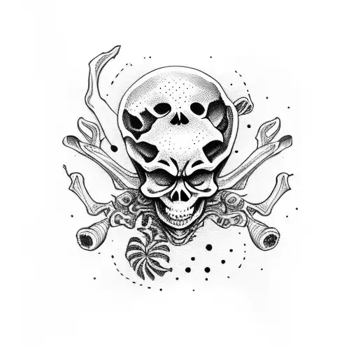 Skeleton With Coffee