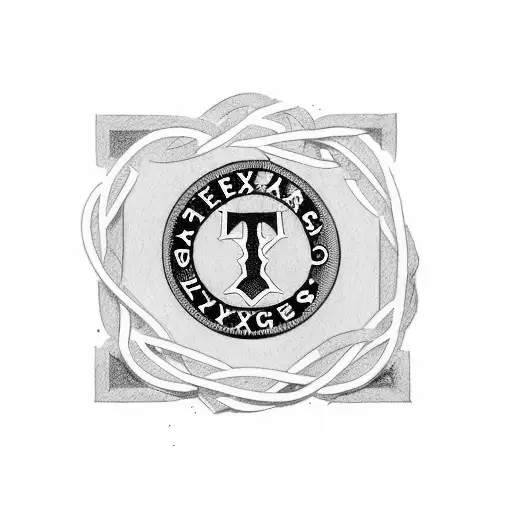 Texas Rangers Logo Intertwined With Film Strips