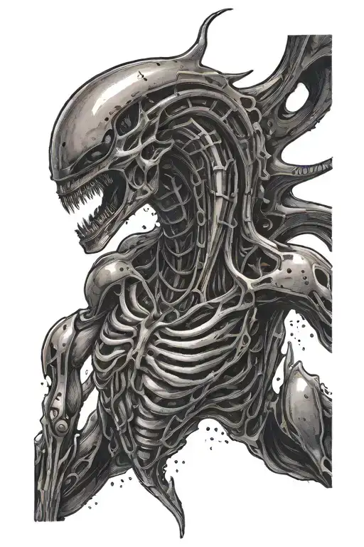 Full Grown Alien Xenomorph Dynamic Pose