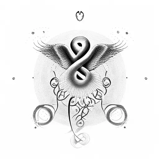 Infinity Symbol With Birds And Heartbeat In The Loop