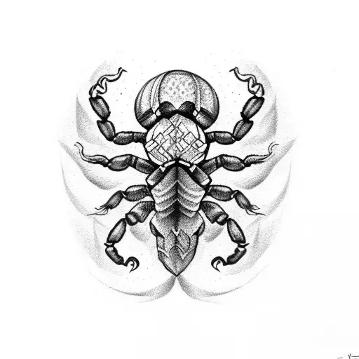 Scorpion With A Tail Skull