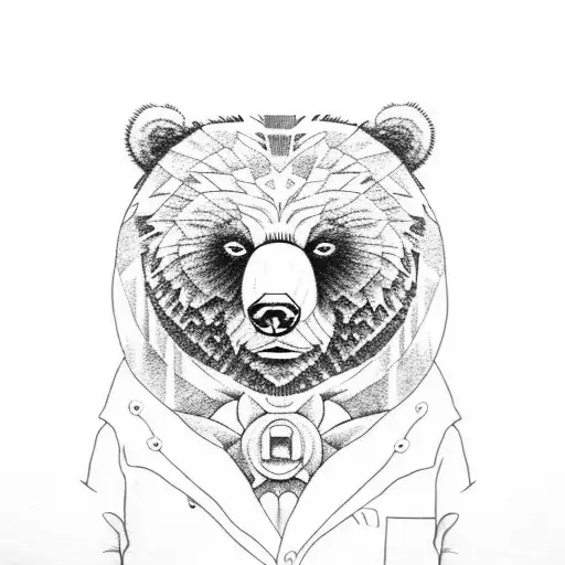 Half Teddy Bear Half Angry Grizzly