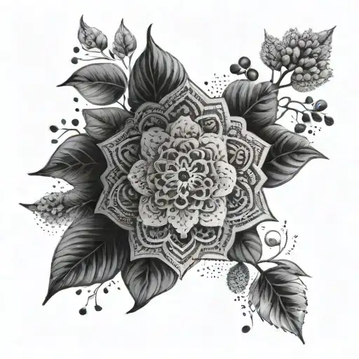 A Mandala Design Featuring Intricate Patterns Inspired By The Beauty Of Nature