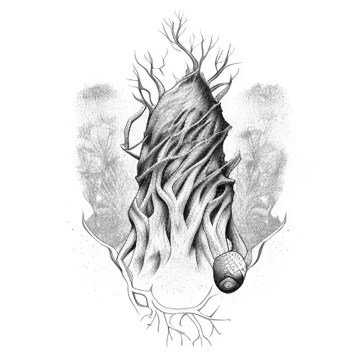 A Video Game Controller Entwined With Redwood Tree Roots