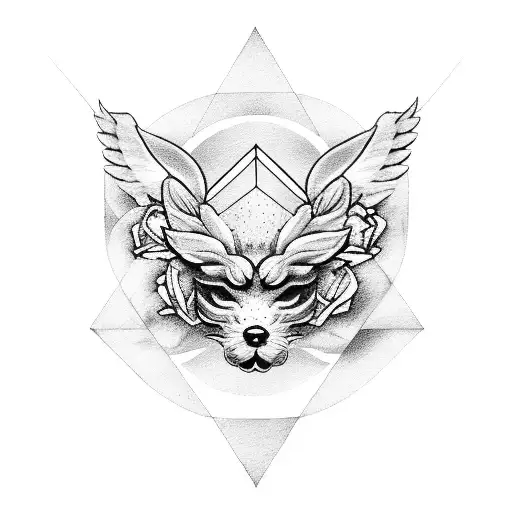 Cloud With Sunshine And Roses And Angel And A Geometric Fade Effect