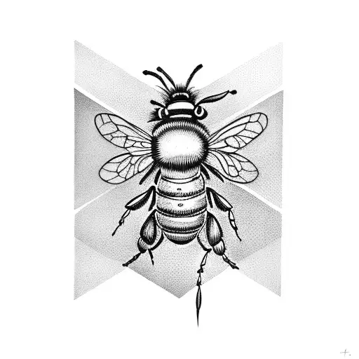 Combination Of A Honey Bee And Pineapple