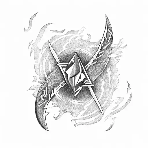 Kunai With Lightnings And Fire