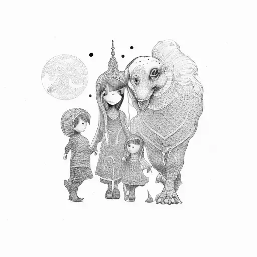 Mom With Two Children