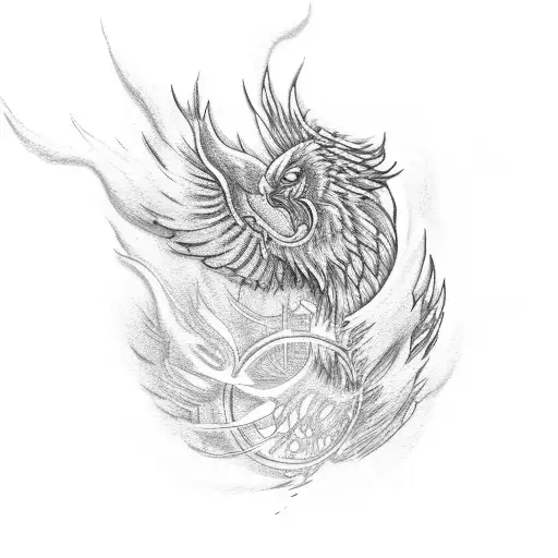 An Auto Mechanic Repairing A Fiery Phoenix