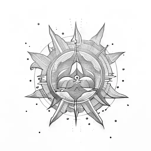 Pieces Symbol Above Sun