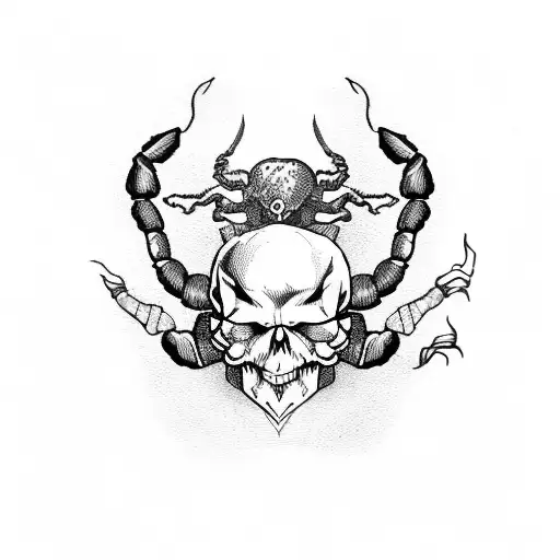 Scorpion With A Skull In The Tail