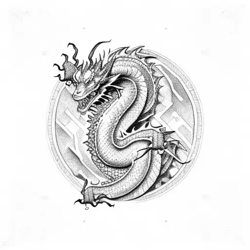 Dragon Art Deco