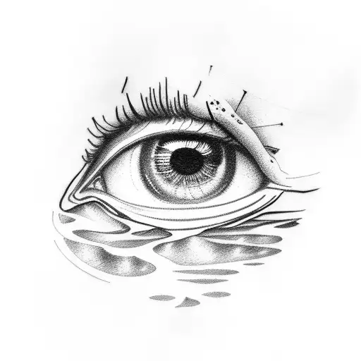 Eye With Forest Behind